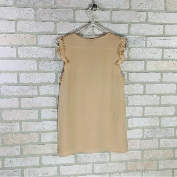 Theory Nalena Blush Silk Ruffle Blouse - Picture 8 of 9